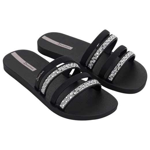 Klapki Ipanema Chic Slide Fem 83707 BE140 czarne ze sklepu ButyModne.pl w kategorii Klapki damskie - zdjęcie 181220336
