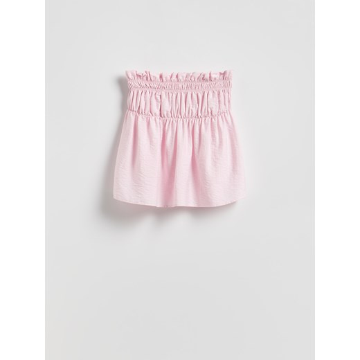 Reserved - Marszczony top z wiskozą - różowy Reserved L Reserved