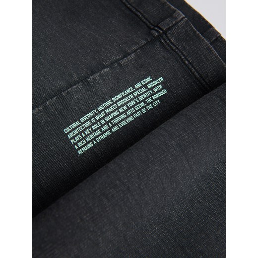 T-shirt męski Reserved z krótkim rękawem czarny młodzieżowy 