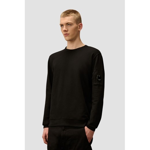 C.P. COMPANY Czarna męska bluza Crew Neck, Rozmiar M ze sklepu outfit.pl w kategorii Bluzy męskie - zdjęcie 181222357