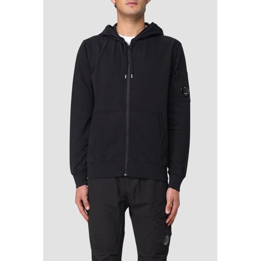 C.P. COMPANY Czarna męska bluza Hooded Open, Rozmiar M ze sklepu outfit.pl w kategorii Bluzy męskie - zdjęcie 181222368
