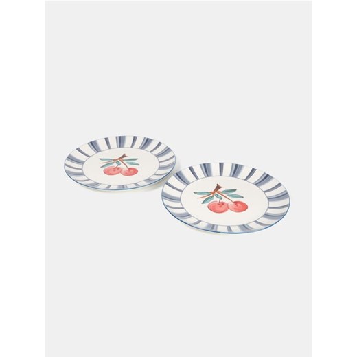 Sinsay - Talerze z owocowym motywem 2 pack - granatowy Sinsay One Size Sinsay
