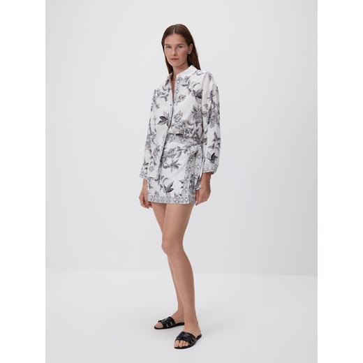 Reserved - Wzorzysta koszula - ciemnoszary Reserved S Reserved