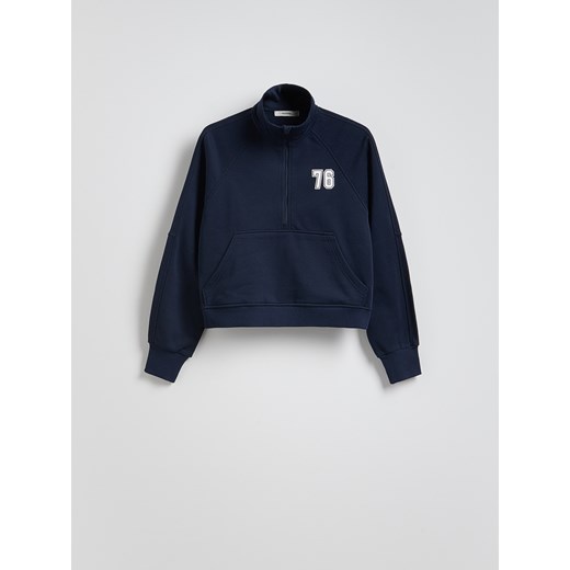 Reserved - Bluza ze stójką - granatowy Reserved L Reserved