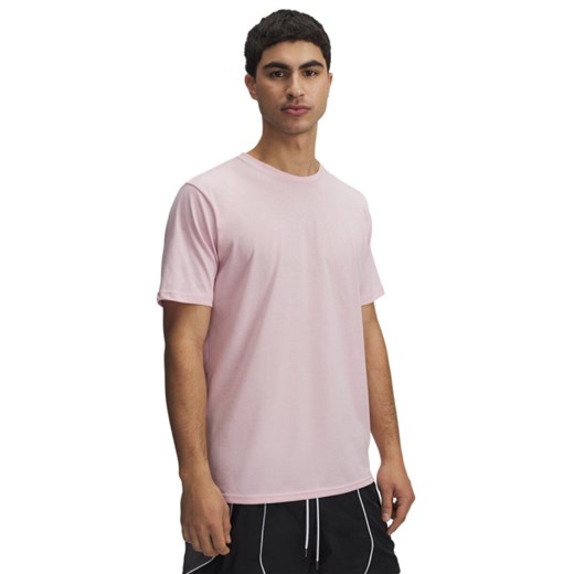 Męski t-shirt z nadrukiem Under Armour UA M Sportstyle LC SS - różowy ze sklepu Sportstylestory.com w kategorii T-shirty męskie - zdjęcie 181224299