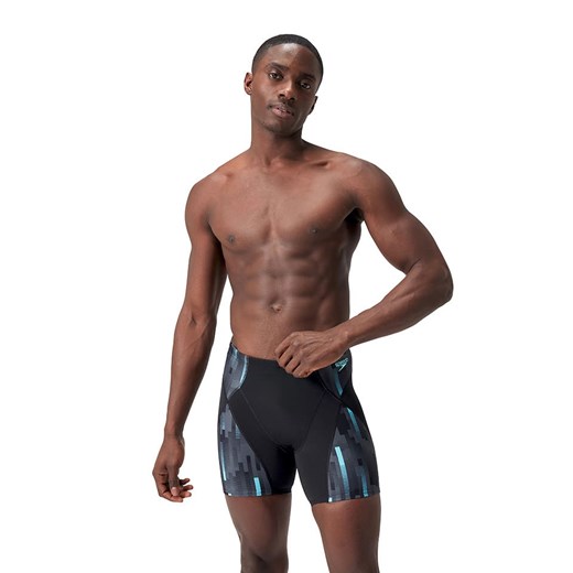 Speedo Kąpielówki &quot;Eco+ Compression&quot; w kolorze czarno-szaro-błękitnym ze sklepu Limango Polska w kategorii Kąpielówki - zdjęcie 181224718