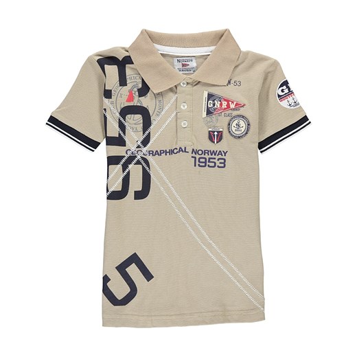 Geographical Norway Koszulka polo w kolorze beżowym Geographical Norway 164 okazja Limango Polska