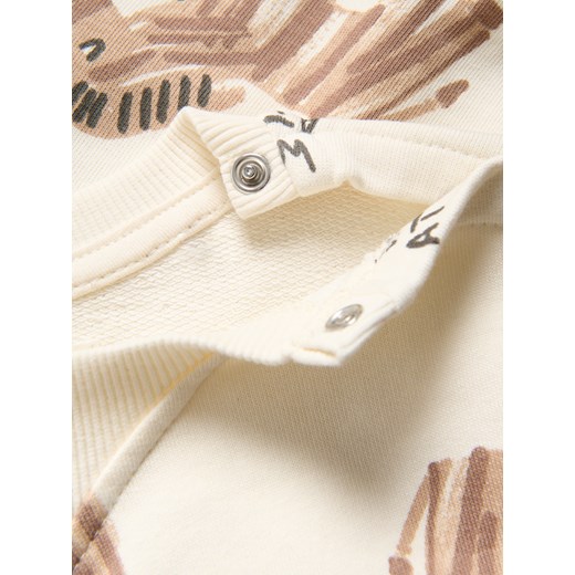 Reserved - Bawełniana bluza z nadrukiem - kremowy Reserved 62 (1-3 m.) Reserved