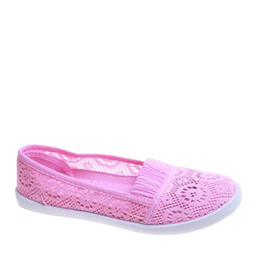 Różowe ażurowe tenisówki dziewczęce /B5-2 15834 T069/ ze sklepu Pantofelek24.pl w kategorii Trampki dziecięce - zdjęcie 181225678