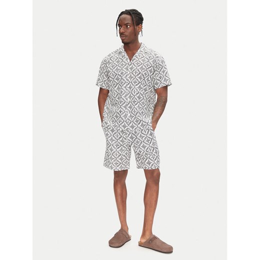 Jack&Jones Komplet koszula i szorty materiałowe Seersucker 12284648 Szary Relaxed Fit ze sklepu MODIVO w kategorii Koszule męskie - zdjęcie 181226709