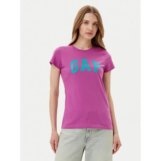 Gap T-Shirt 776775-07 Fioletowy Regular Fit ze sklepu MODIVO w kategorii Bluzki damskie - zdjęcie 181226935