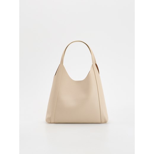 Reserved - Torebka hobo - złamana biel ze sklepu Reserved w kategorii Torby Shopper bag - zdjęcie 181229867