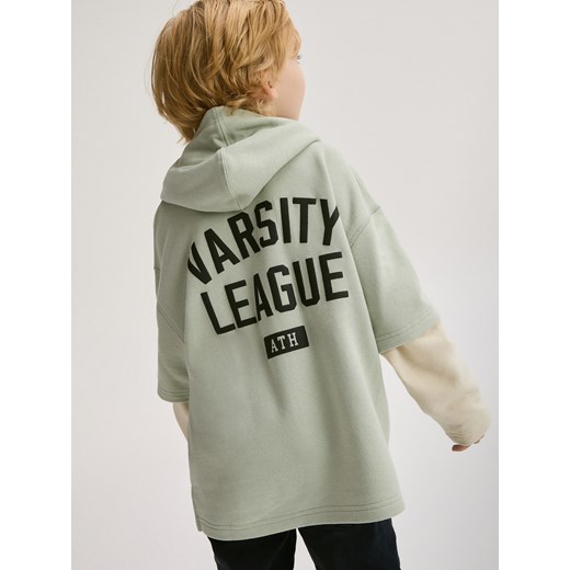 Reserved - Longsleeve oversize z grubszej dzianiny - miętowy Reserved 116 (5-6 lat) Reserved wyprzedaż