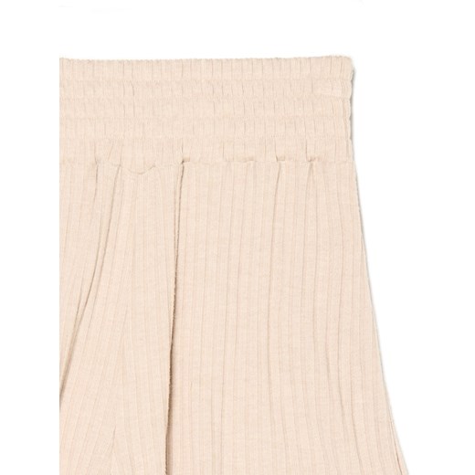 Cropp - Beżowe szorty z wysokim stanem - beżowy Cropp XS Cropp