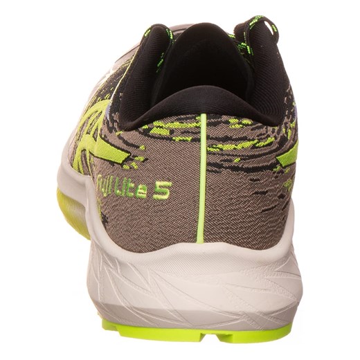 asics Buty "Fuji Lite 5" w kolorze czarno-zielonym do biegania 45 wyprzedaż Limango Polska