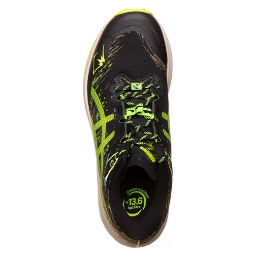 asics Buty "Fuji Lite 5" w kolorze czarno-zielonym do biegania 43,5 okazyjna cena Limango Polska