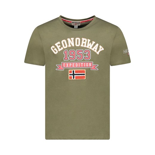 Geographical Norway Koszulka &quot;Jollegio&quot; w kolorze khaki ze sklepu Limango Polska w kategorii T-shirty chłopięce - zdjęcie 181233218