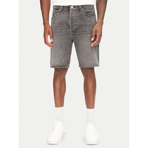 Levi's® Szorty jeansowe 501® 36512-0254 Czarny Regular Fit ze sklepu MODIVO w kategorii Spodenki męskie - zdjęcie 181233327