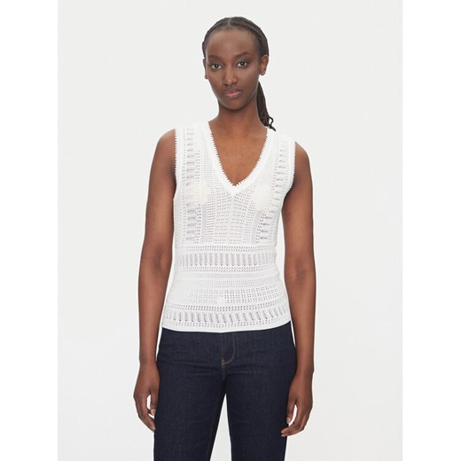 Morgan Top 242-MUSHU Biały Slim Fit ze sklepu MODIVO w kategorii Bluzki damskie - zdjęcie 181233416