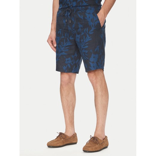 Tommy Hilfiger Szorty materiałowe Harlem MW0MW38847 Granatowy Regular Fit ze sklepu MODIVO w kategorii Spodenki męskie - zdjęcie 181233466
