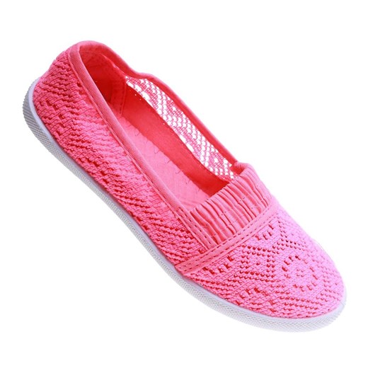 Fuksjowe ażurowe tenisówki dziewczęce /F4-2 15835 T069/ ze sklepu Pantofelek24.pl w kategorii Trampki dziecięce - zdjęcie 181234307