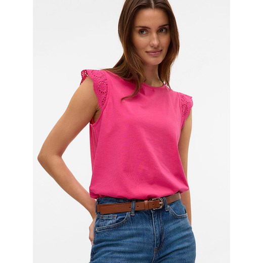 Vero Moda Koszulka w kolorze różowym Vero Moda M wyprzedaż Limango Polska