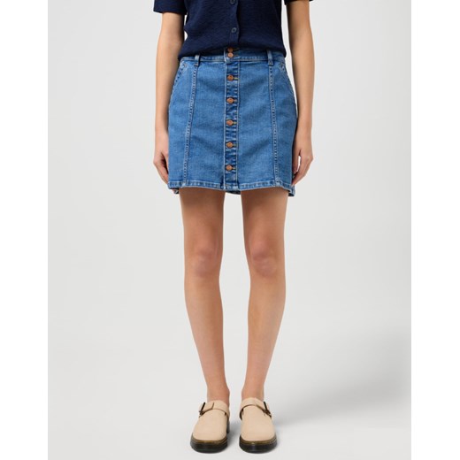 DAMSKA SPÓDNICA WRANGLER DENIM MINI SKIRT MID WASH 112352524 ze sklepu YouNeedit.pl w kategorii Spódnice - zdjęcie 181235505