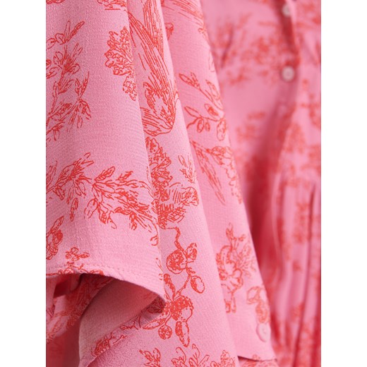 Reserved - Sukienka z wiskozy - różowy Reserved XXL Reserved
