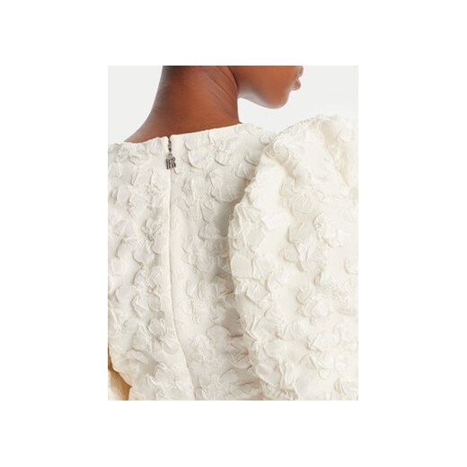 Sukienka Rotate z okrągłym dekoltem koronkowa z krótkimi rękawami 