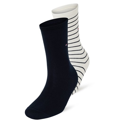 Tommy Hilfiger Skarpety pakowane po 2 szt. Kobiety Bawełna biały w paski ze sklepu vangraaf w kategorii Skarpetki damskie - zdjęcie 181240005