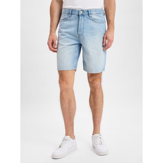 Only&Sons Męskie spodenki jeansowe Noos Mężczyźni Bawełna bielony jednolity ze sklepu vangraaf w kategorii Spodenki męskie - zdjęcie 181240038