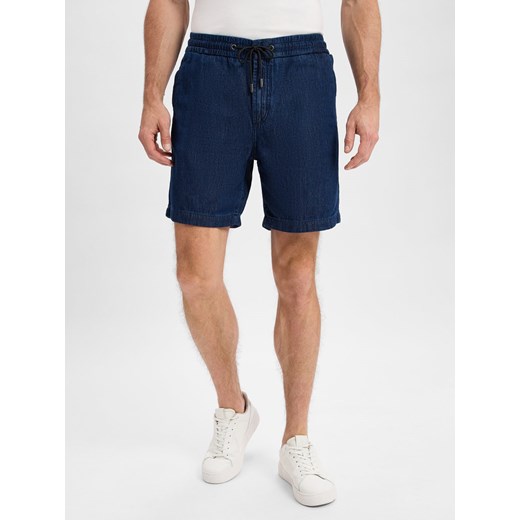 BOSS Orange Szorty - Sandrew Mężczyźni Bawełna denim jednolity ze sklepu vangraaf w kategorii Spodenki męskie - zdjęcie 181240087