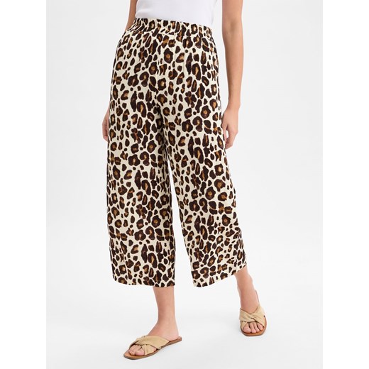 Marie Lund Damskie letnie spodnie typu culottes Kobiety wiskoza écru wzorzysty ze sklepu vangraaf w kategorii Spodnie damskie - zdjęcie 181240215