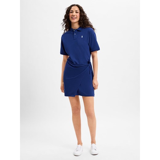 Polo Ralph Lauren Damska letnia sukienka polo Kobiety Bawełna granatowy jednolity ze sklepu vangraaf w kategorii Sukienki - zdjęcie 181240266