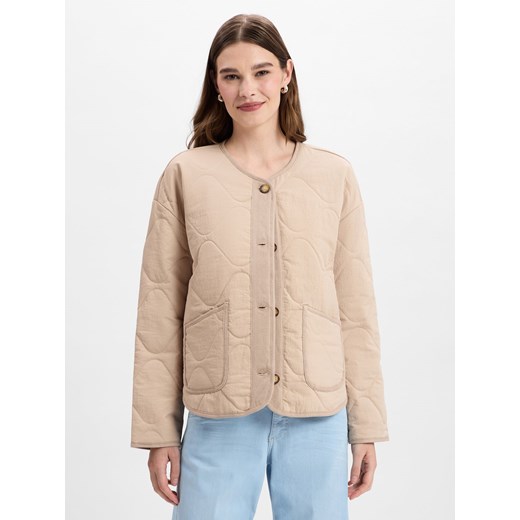 Marie Lund Pikowana kurtka damska Kobiety beżowy jednolity Marie Lund 46 vangraaf wyprzedaż
