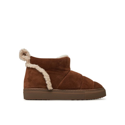 Śniegowce Inuikii Shearling Slipin 75202-010 Brązowy ze sklepu eobuwie.pl w kategorii Śniegowce damskie - zdjęcie 181245399