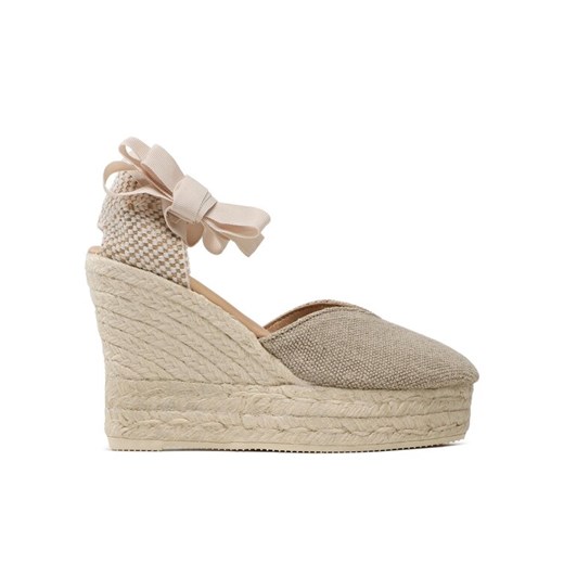 Espadryle Manebi Heart-Shaped Wedge Espadrilles O 7.1 WH Beżowy ze sklepu eobuwie.pl w kategorii Espadryle damskie - zdjęcie 181247119