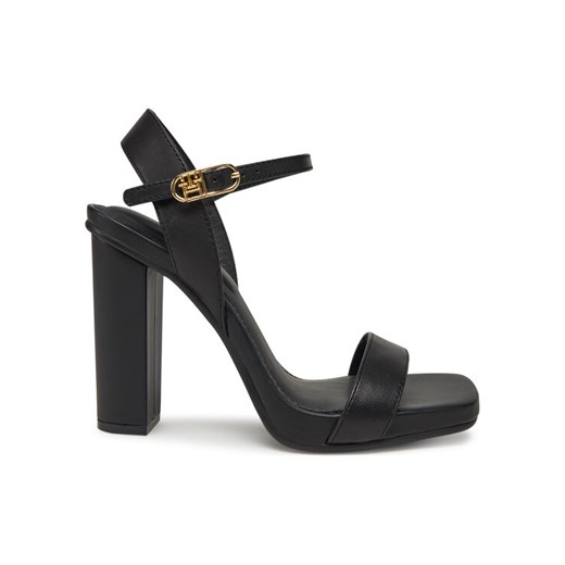 Sandały Tommy Hilfiger High Heel Leather Sandal FW0FW08534 Czarny ze sklepu eobuwie.pl w kategorii Sandały damskie - zdjęcie 181251676
