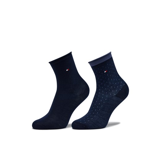 Zestaw 2 par wysokich skarpet dziecięcych Tommy Hilfiger 701224911 Granatowy ze sklepu eobuwie.pl w kategorii Skarpetki dziecięce - zdjęcie 181254445