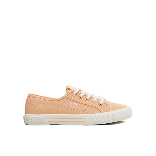 Tenisówki Pepe Jeans Brady Basic W PLS31287 Pomarańczowy ze sklepu eobuwie.pl w kategorii Trampki damskie - zdjęcie 181256125