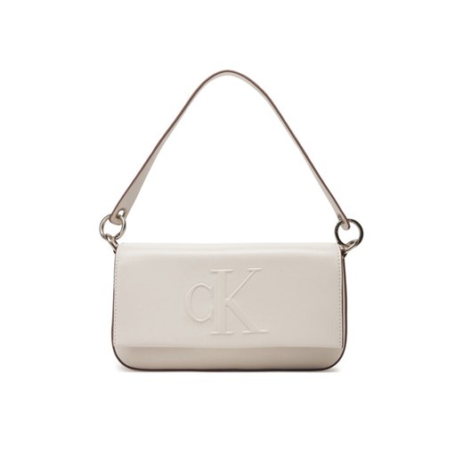 Torebka Calvin Klein Jeans Sculpted Flap Shoulder Pouch25 LV04K3148G Écru 00 eobuwie.pl