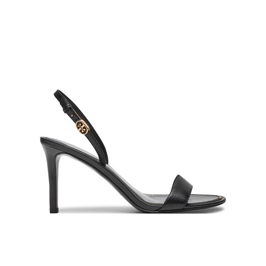 Sandały Tory Burch Double T Buckle 160240 Czarny ze sklepu eobuwie.pl w kategorii Sandały damskie - zdjęcie 181261846