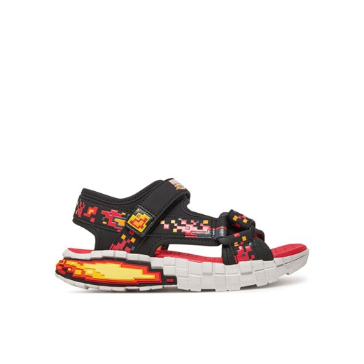 Sandały Skechers Mega-Splash 4K- 402161L/BKRD Czarny ze sklepu eobuwie.pl w kategorii Sandały dziecięce - zdjęcie 181270246
