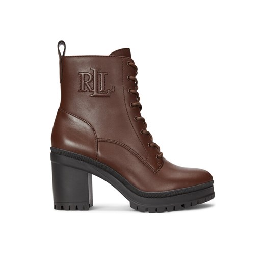 Botki LAUREN RALPH LAUREN 802937826002 Brązowy ze sklepu eobuwie.pl w kategorii Botki - zdjęcie 181271186