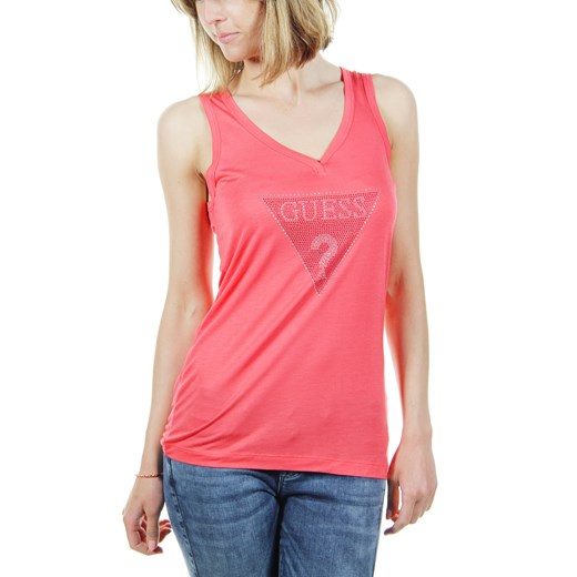 BOKSERKA GUESS JEANS TRIANGLE TANK TOP riccardo rozowy klasyczny