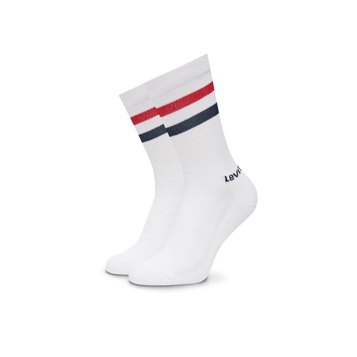 Zestaw 2 par wysokich skarpet męskich Levi's® 37157-1097 Biały ze sklepu eobuwie.pl w kategorii Skarpetki męskie - zdjęcie 181272815