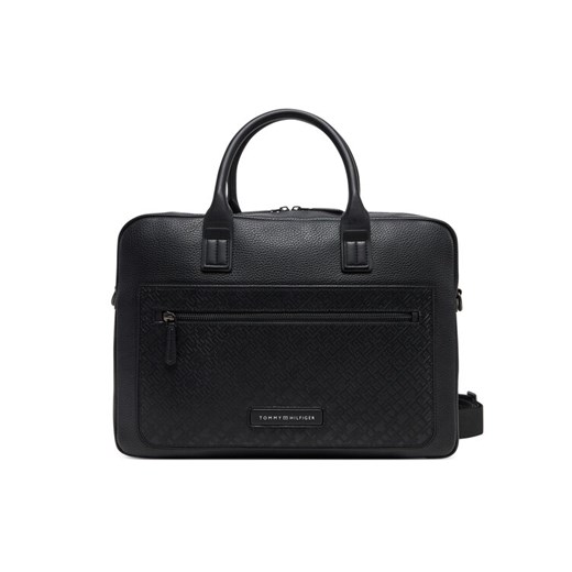 Torba na laptopa Tommy Hilfiger Th Monogram Computer Bag AM0AM13209 Czarny ze sklepu eobuwie.pl w kategorii Torby na laptopa - zdjęcie 181274706