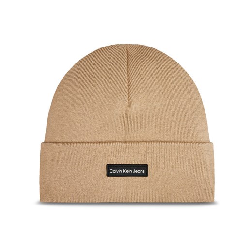 Czapka Calvin Klein Inst Patch K50K512142 Beżowy ze sklepu eobuwie.pl w kategorii Czapki zimowe męskie - zdjęcie 181283817