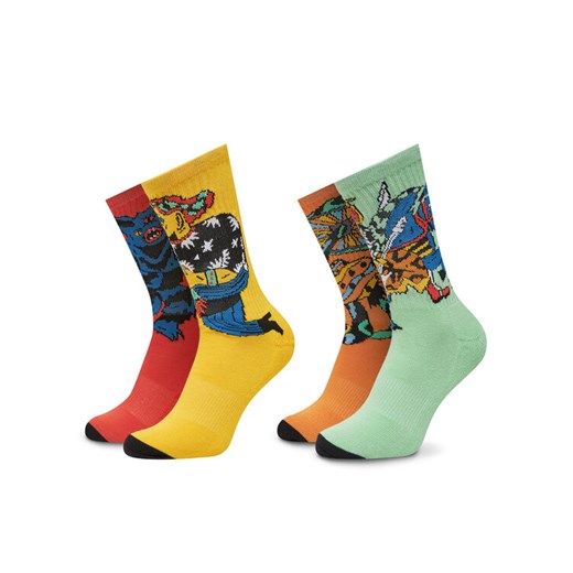 Zestaw 4 par wysokich skarpet unisex Volcom Fa Bob Mollena D6312506 Kolorowy ze sklepu eobuwie.pl w kategorii Skarpetki męskie - zdjęcie 181284609
