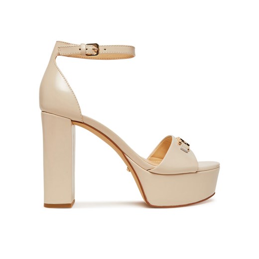 Sandały Guess FLJSET LEA03 Écru ze sklepu eobuwie.pl w kategorii Sandały damskie - zdjęcie 181284687